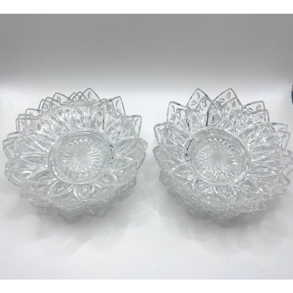 Federal Glass Other - Federal Carnival Glass Petal Bowls Plates 5 1/4" Vintage Set of 8 Candy Dessert